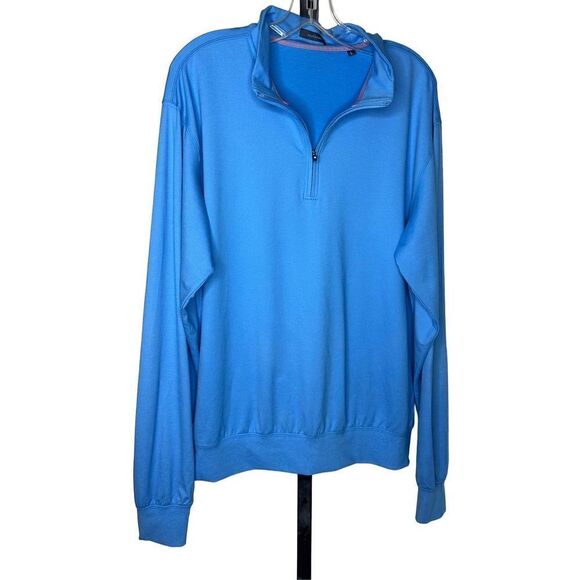 Turtleson Blue 1/4 Zip Long Sleeve Pullover Size Large - Picture 1 of 9